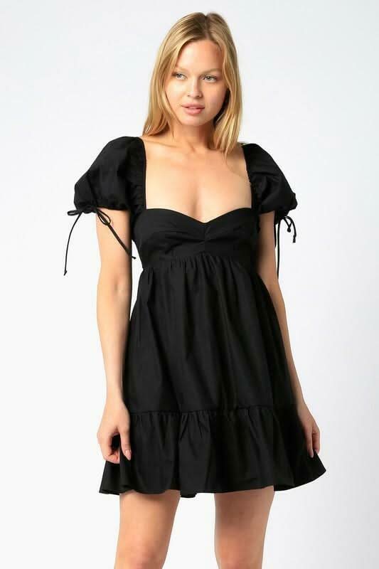 Jessie Black Babydoll Mini Dress