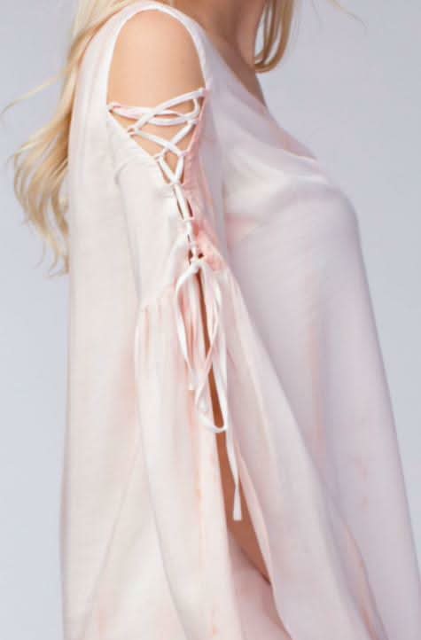 Lyla Blush Bell Sleeve Shift Dress