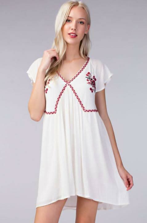 Madano Beach White Babydoll Dress