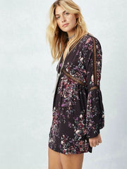 Getting To Know You Plum Floral Print Shift Dress