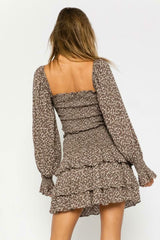 Give Me Fever Mocha Print Two-Piece Dress