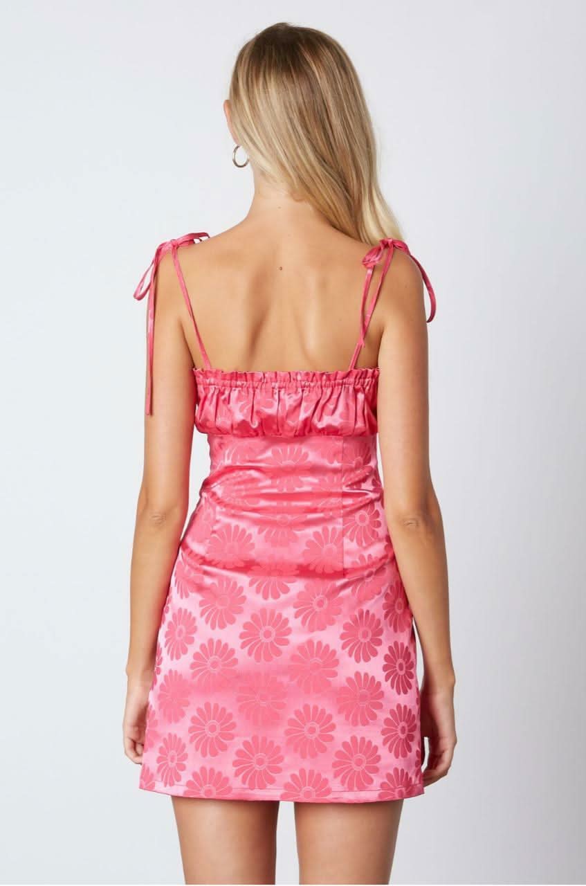 Newest Obsession Fuchsia Pink Floral Print Mini Dress