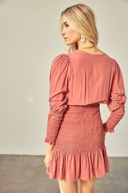 Carlie Rose Long Sleeve Mini Dress