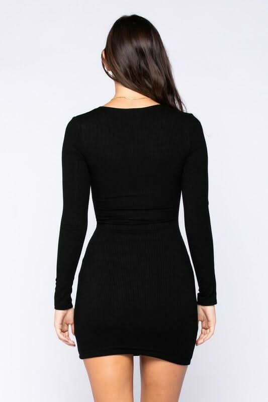 Mercy Black Bustier Bodycon Dress