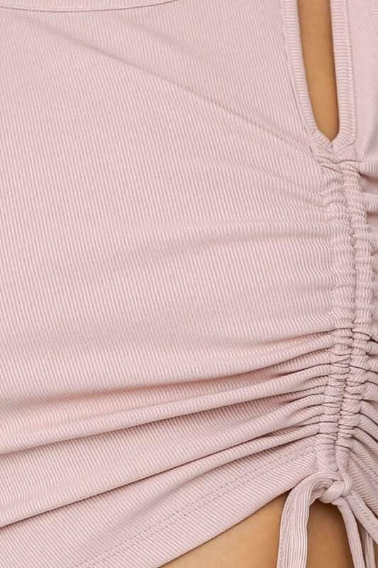 Lara Blush Cutout Mini Dress