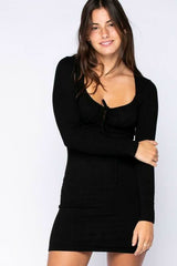 Mercy Black Bustier Bodycon Dress