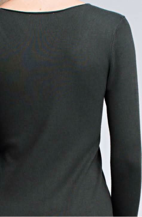 Here and Now Olive Long Sleeve Bodycon Sweater Dress