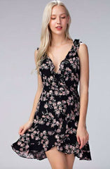 Garden Party Floral Print Ruffle Dress