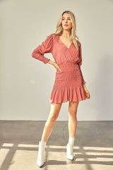 Carlie Rose Long Sleeve Mini Dress