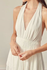 Tracie White Halter Romper