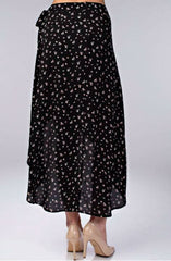 Becca Black Floral Two-Piece Midi Dress