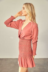 Carlie Rose Long Sleeve Mini Dress