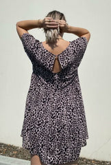 Corrie Leopard Print Romper Dress