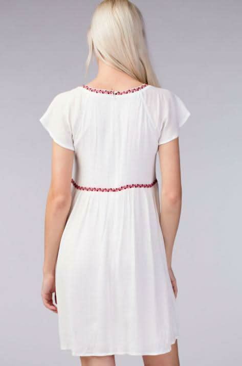 Madano Beach White Babydoll Dress