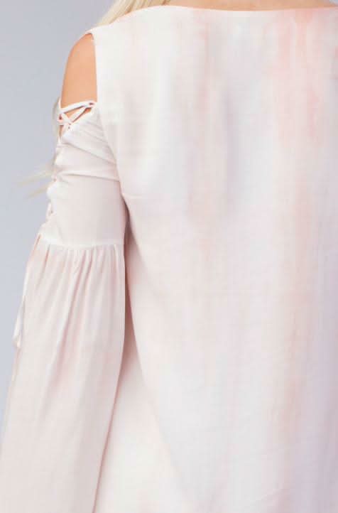 Lyla Blush Bell Sleeve Shift Dress