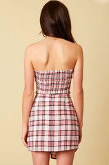 Tatum Red Plaid Two-Piece Mini Dress