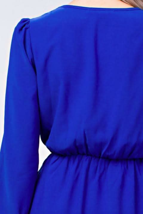 Hannah Royal Blue Long Sleeve Wrap Dress