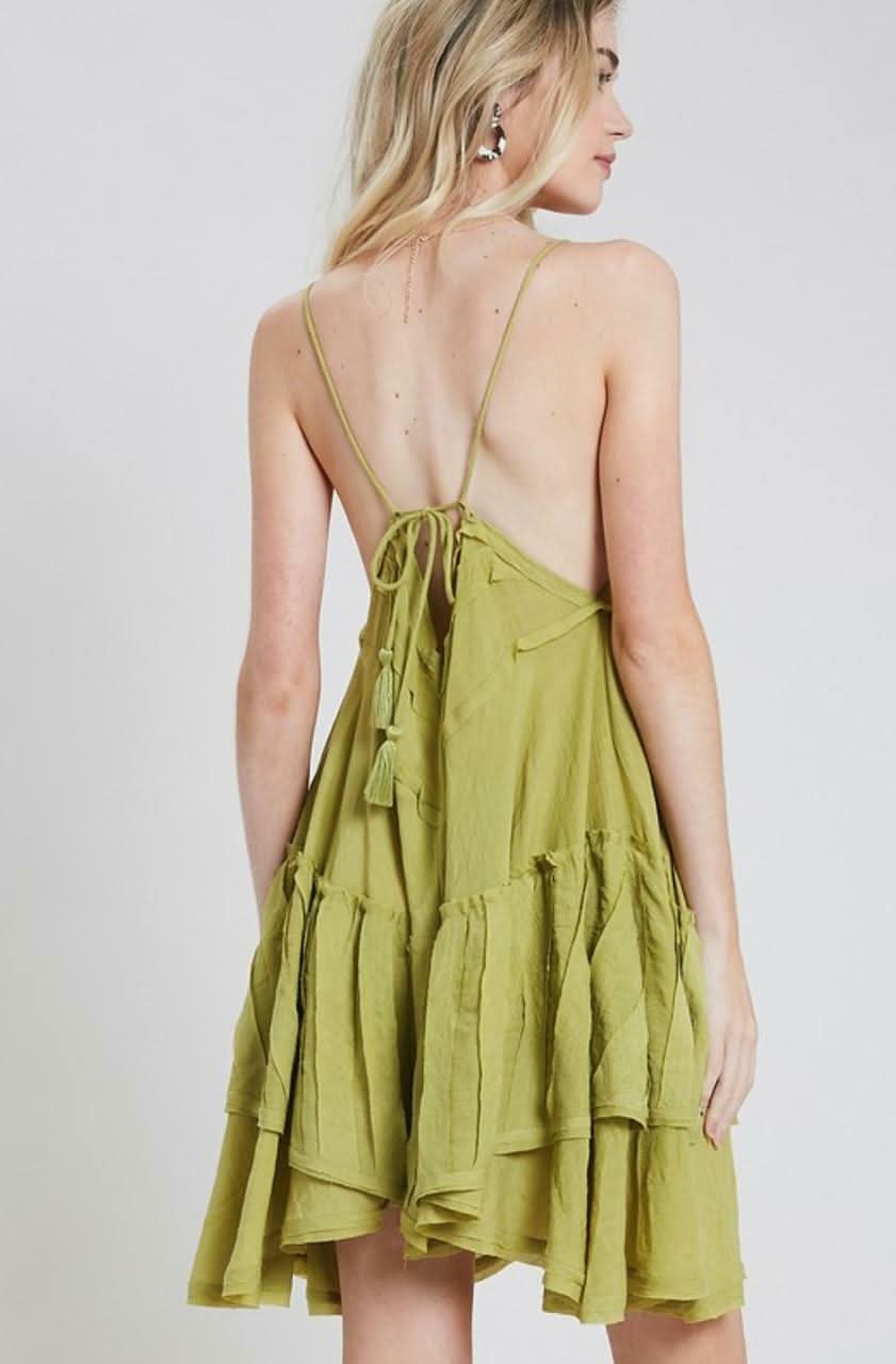 Cara Lime Swing Dress