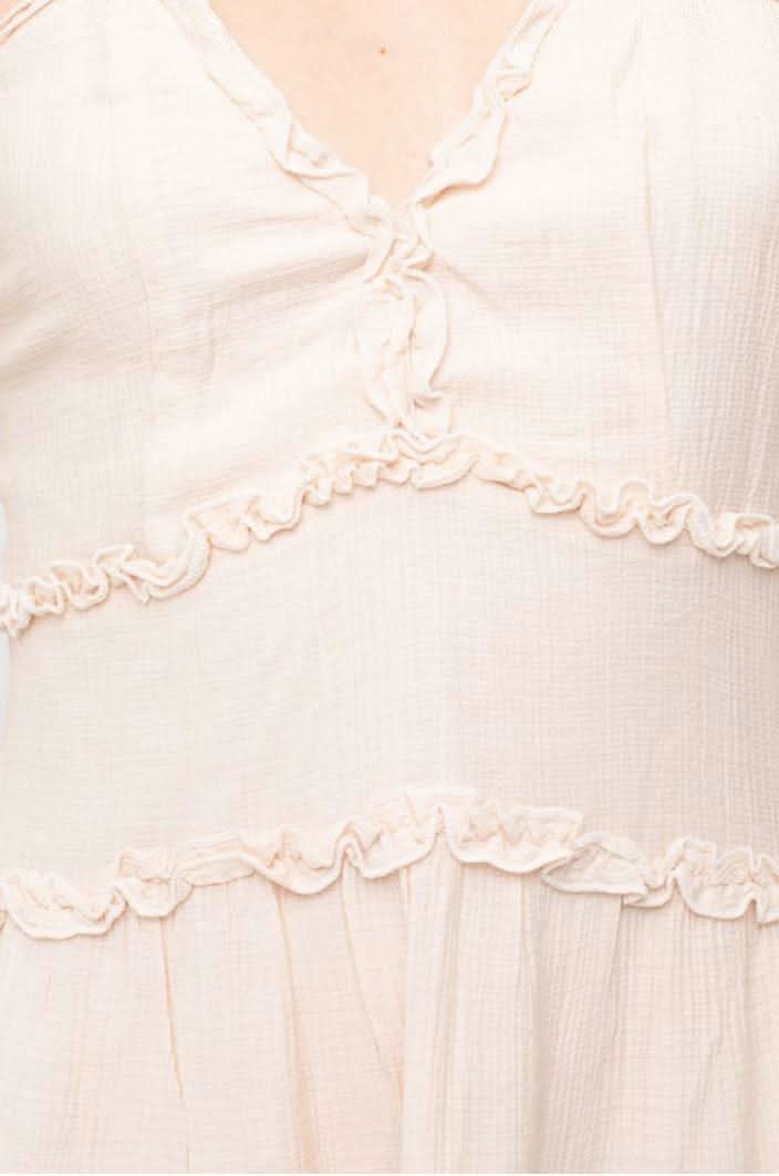 Gina Buff Ruffle Mini Dress