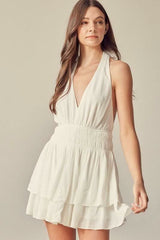 Tracie White Halter Romper