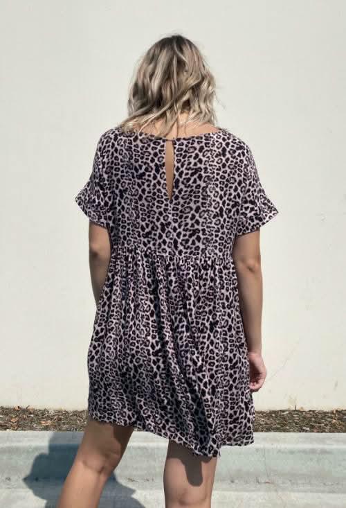Corrie Leopard Print Romper Dress