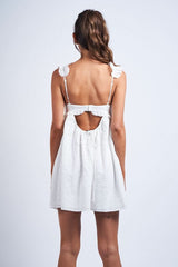 Lulu White Eyelet Ruffle Mini Dress
