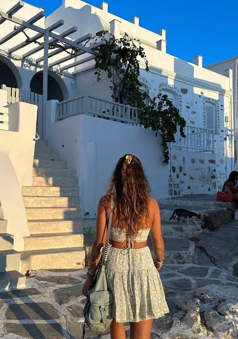 Garden Muse Green Floral Print Halter Dress