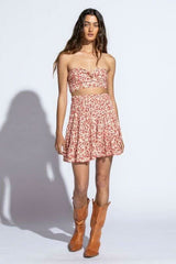 Rebecca Red Floral Two Piece Dress Set