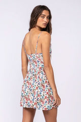Dalia White Floral Drop Print Cami Dress