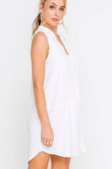 Lush Emma White Sleeveless Shift Dress