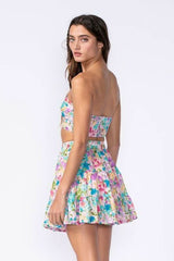 Rebecca Lavender Floral Two Piece Dress Set