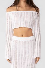 Naxos White Sheer Two Piece Midi Dress